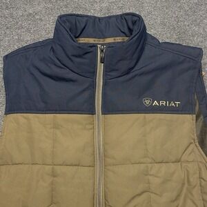 Ariat Crius Insulated Vest Mens XL Zip Workwear Western Water Repellent Fleece